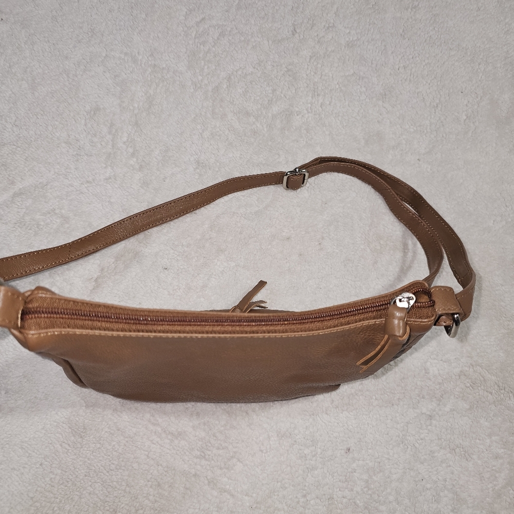 Great American Leather Works Brown Leather Crossbody Bag - Picture 8 of 14